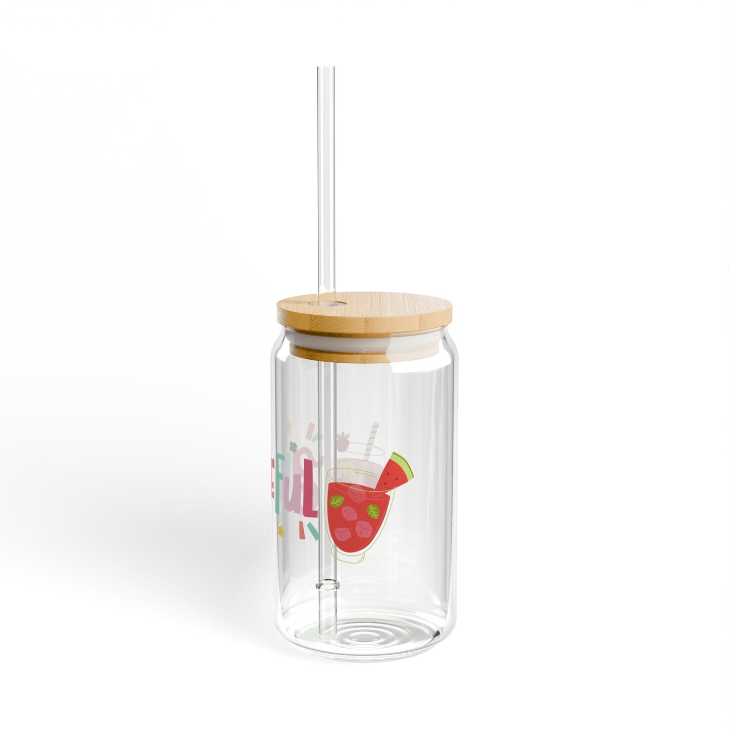 Grateful Sipper Glass, 16oz - Perfect Gift for Home, Party, Celebration, Eco-Friendly Drinkware, Fun Summertime Beverage Container