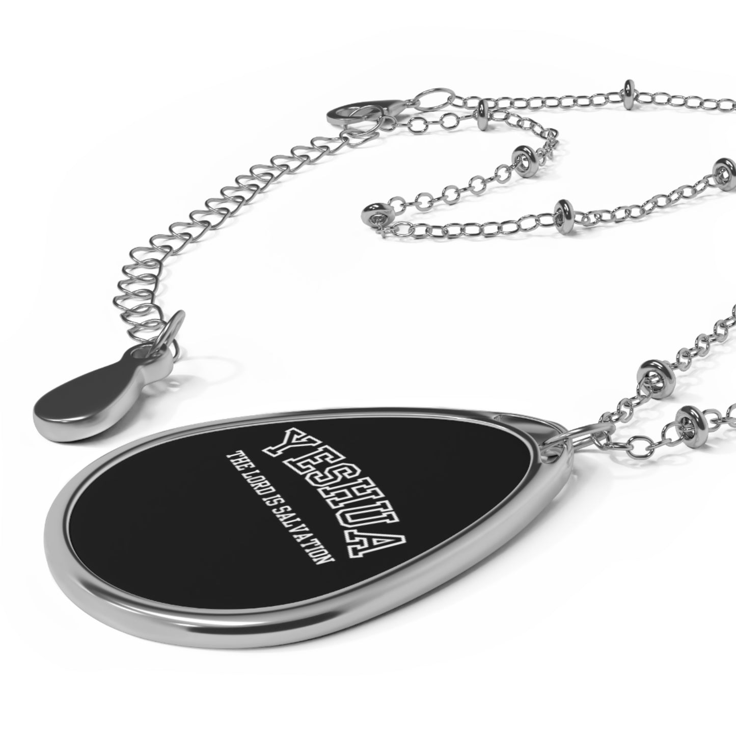 Yeshua Oval Necklace, Inspirational Jewelry, Faith Necklace, Religious Gift, Christian Jewelry