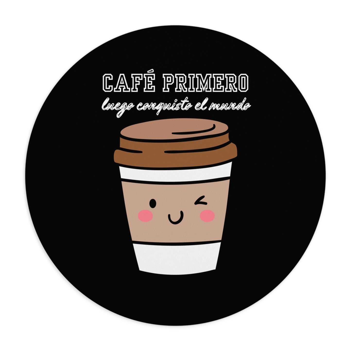 Coffee Lover Mouse Pad, Cute Coffee Mug Design, Office Desk Decor, Gift for Baristas, Work from Home Essentials