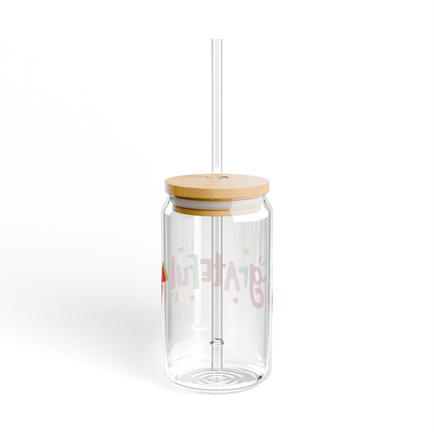 Grateful Sipper Glass, 16oz - Perfect Gift for Home, Party, Celebration, Eco-Friendly Drinkware, Fun Summertime Beverage Container