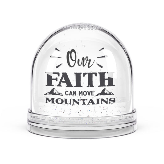 Christmas Snow Globe Decoration, Holiday Home Decor, Religious Gift, Winter Ornament, Family Keepsake