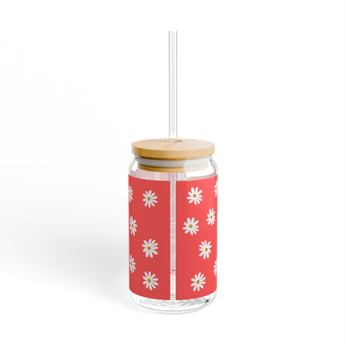 Floral Sipper Glass, 16oz | Eco-Friendly Drinkware for Summer Parties, Garden Gatherings, Picnics, Gifts for Her