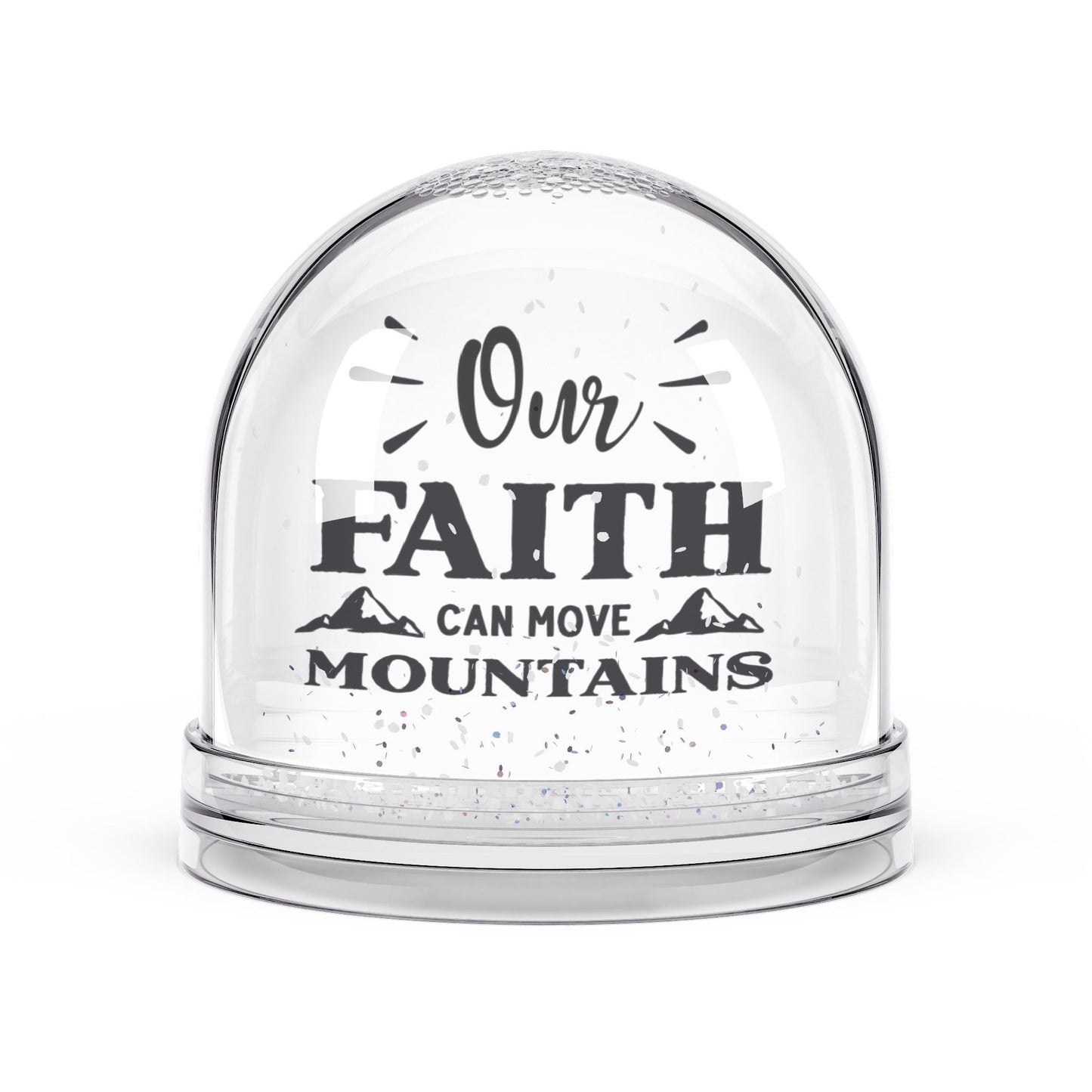 Christmas Snow Globe Decoration, Holiday Home Decor, Religious Gift, Winter Ornament, Family Keepsake