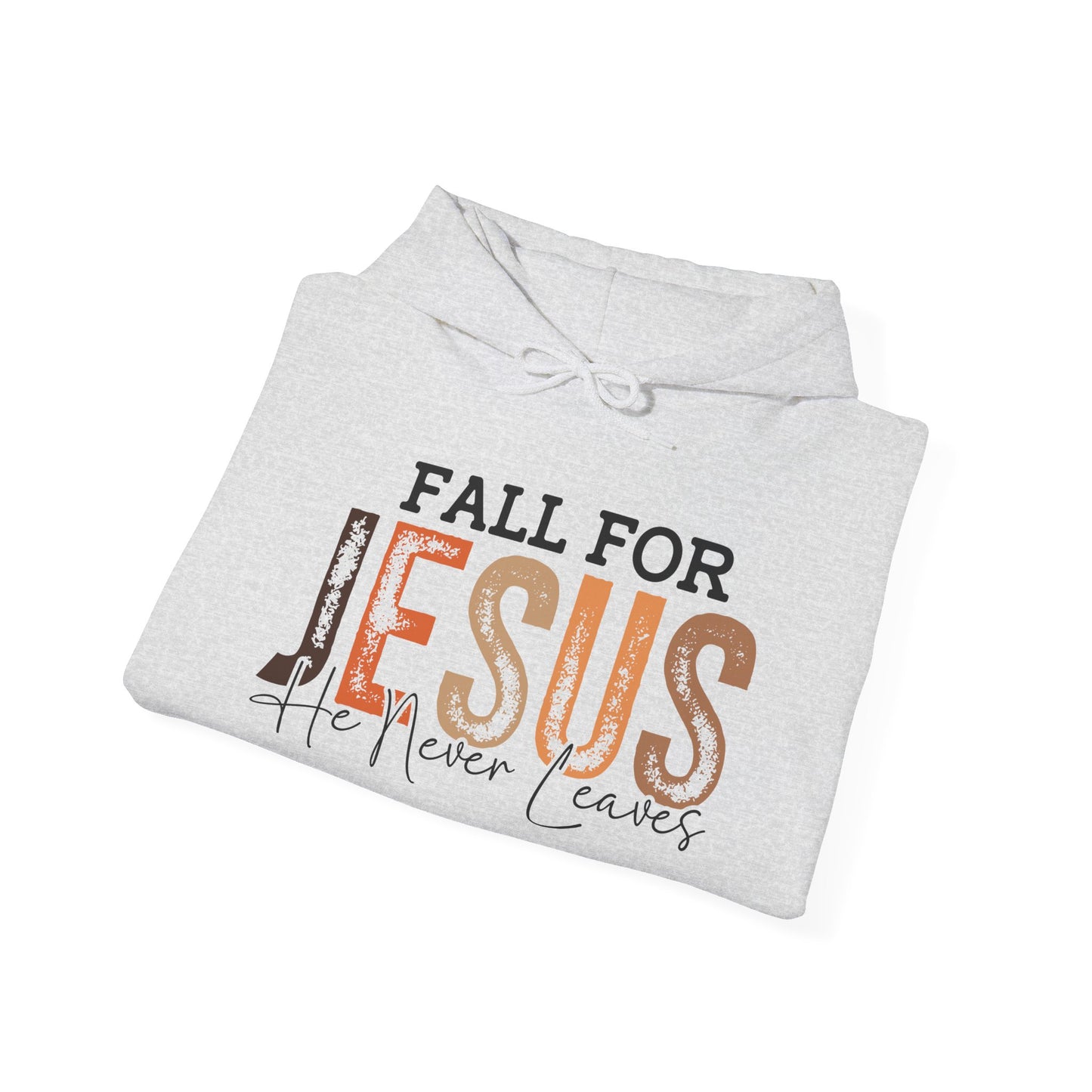 Fall for Jesus Hooded Sweatshirt, Cozy Religious Hoodie, Christian Fall Apparel, Faith Gift, Seasonal Sweatshirt