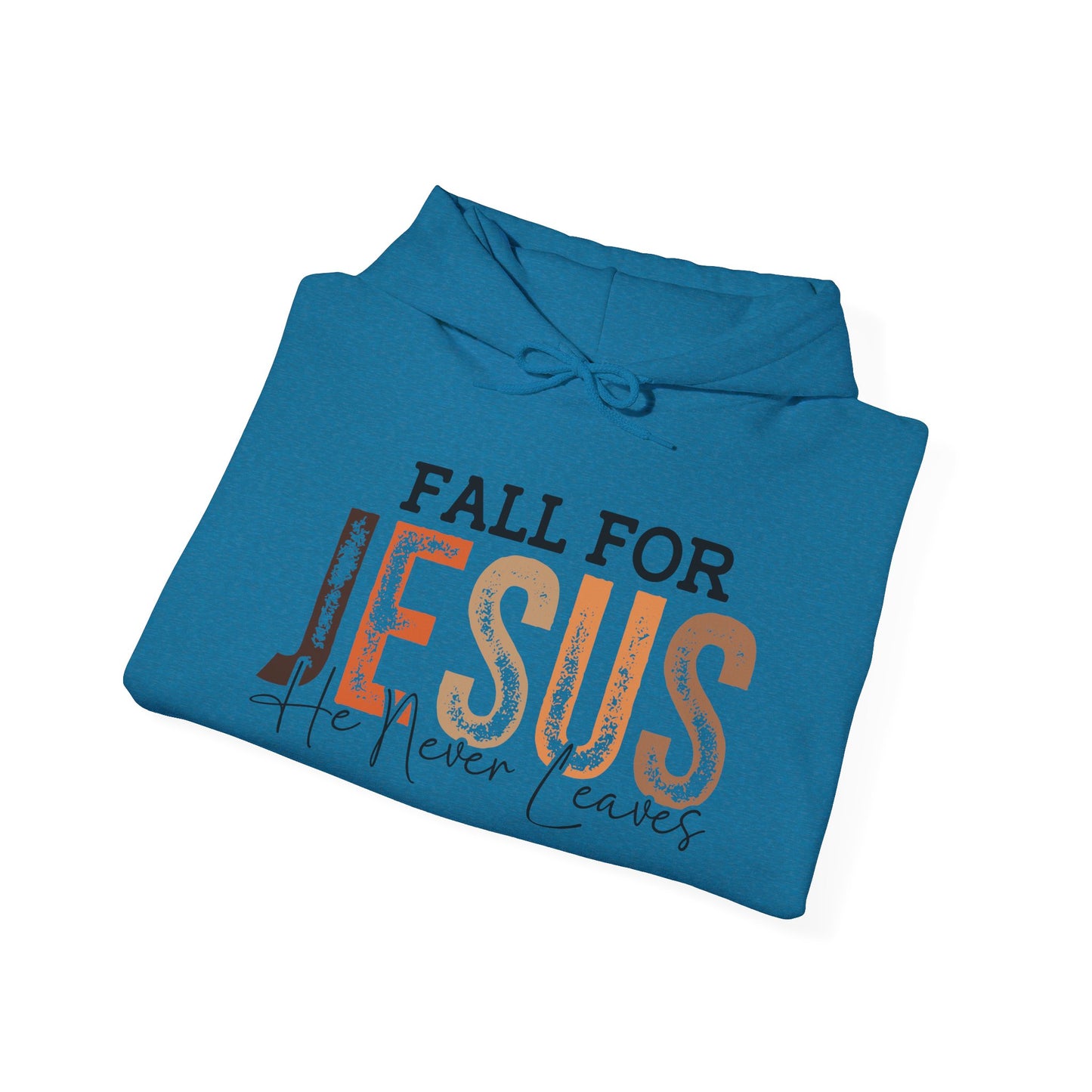 Fall for Jesus Hooded Sweatshirt, Cozy Religious Hoodie, Christian Fall Apparel, Faith Gift, Seasonal Sweatshirt