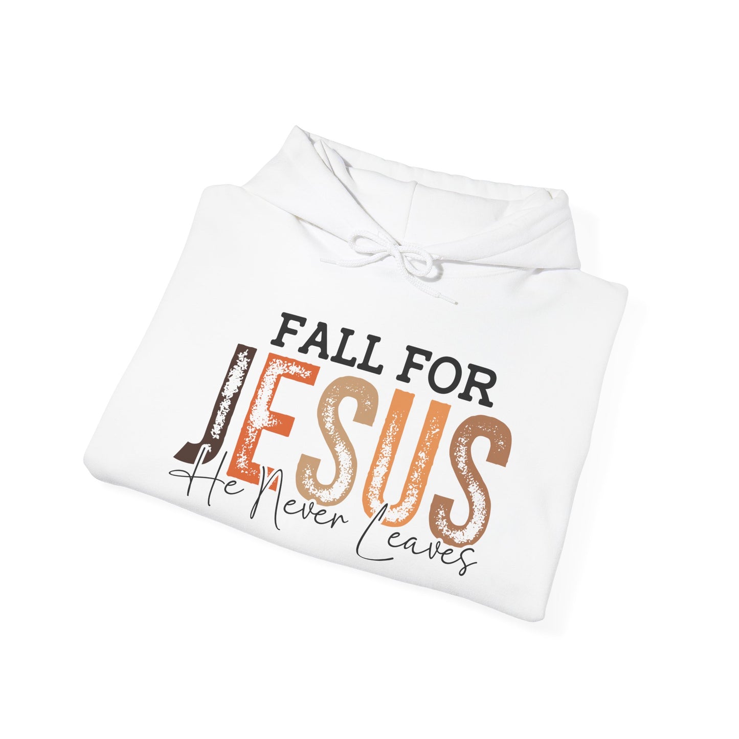 Fall for Jesus Hooded Sweatshirt, Cozy Religious Hoodie, Christian Fall Apparel, Faith Gift, Seasonal Sweatshirt