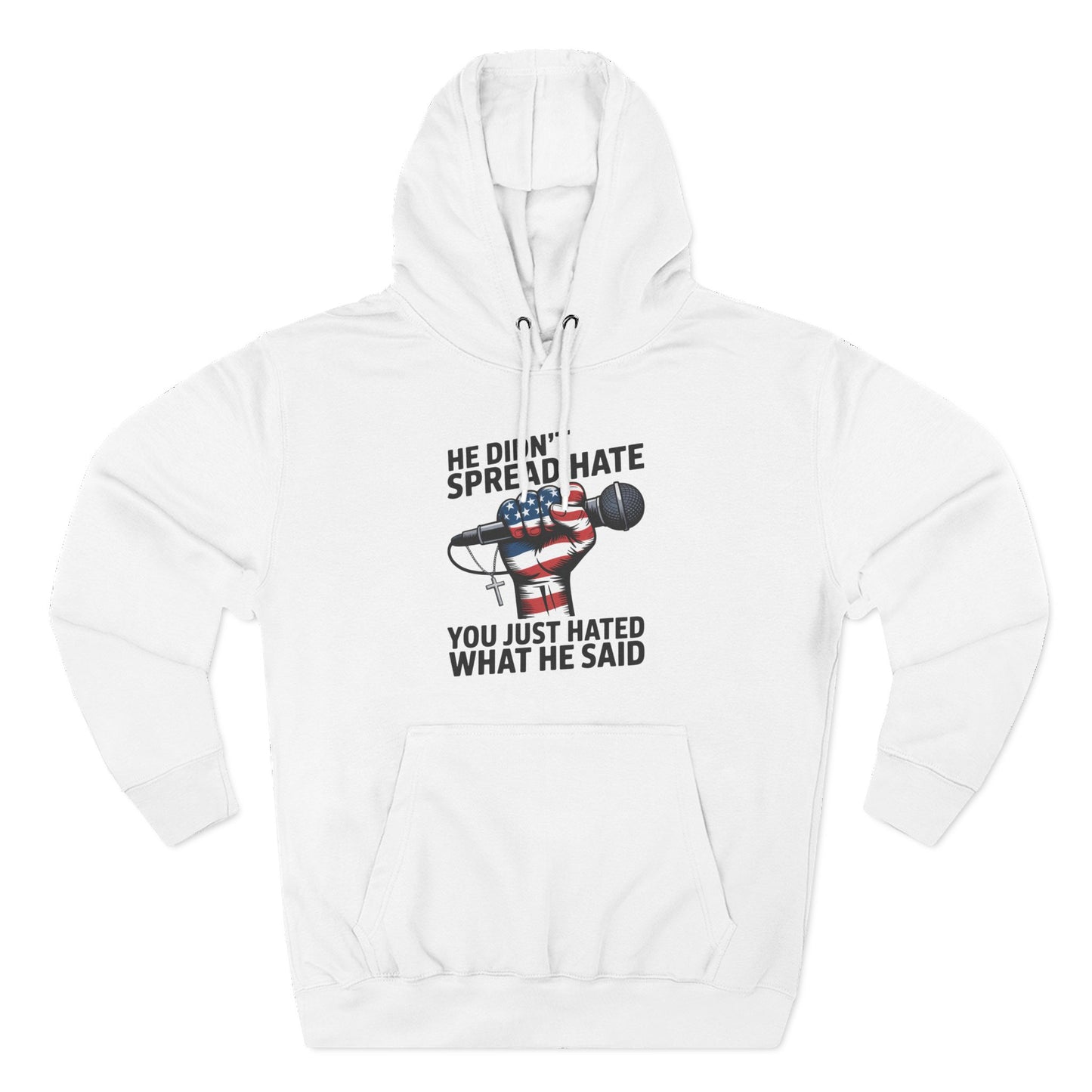 Patriotic Fleece Hoodie - Empowering Message, Cozy Comfort, Great for Casual Outings, Gift for Activists, Perfect for Independence [...]