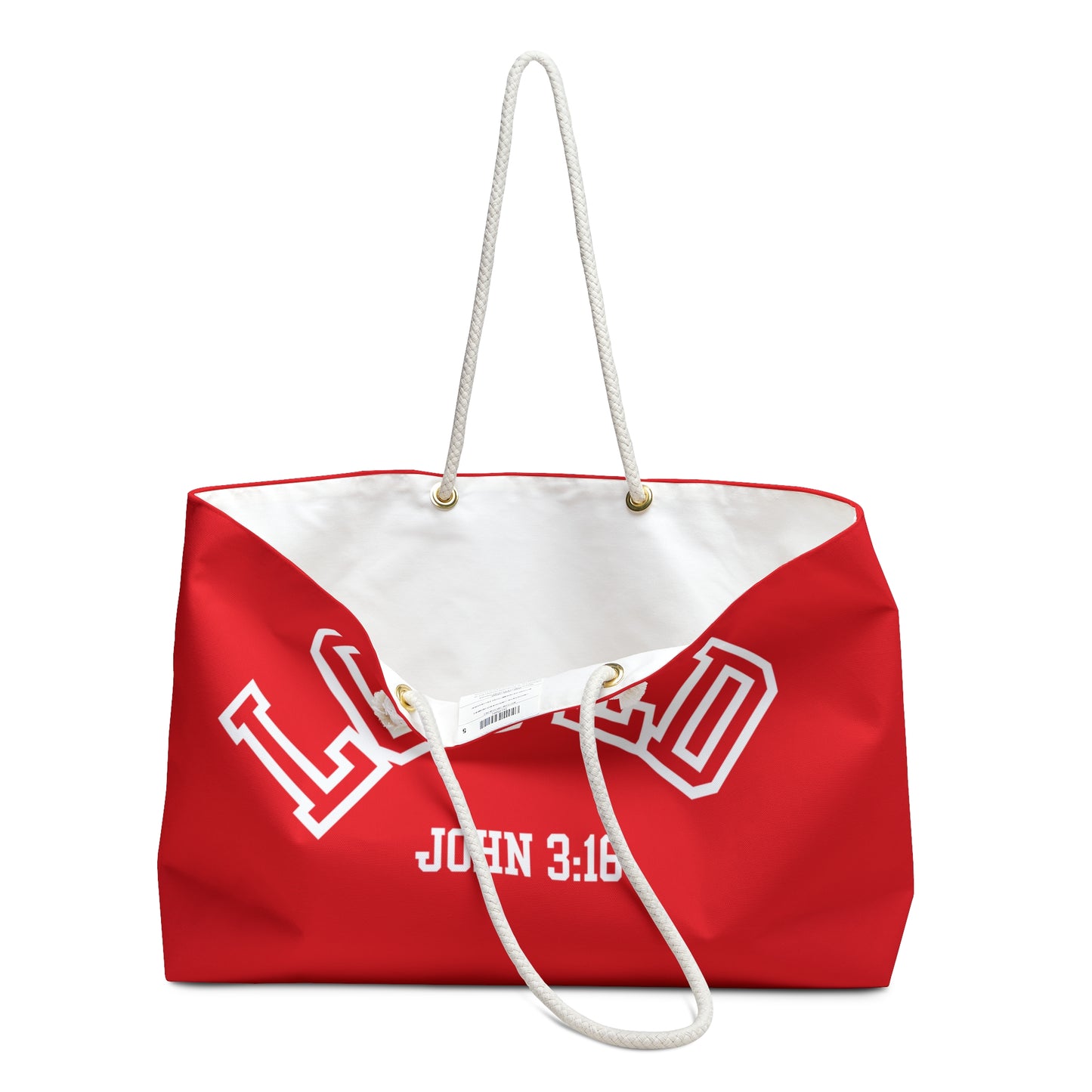 Loved Weekender Bag, Travel Tote, Gym Bag, Red Carryall, Summer Getaway Bag, Perfect for Gym, Weekend Trips, Beach Days