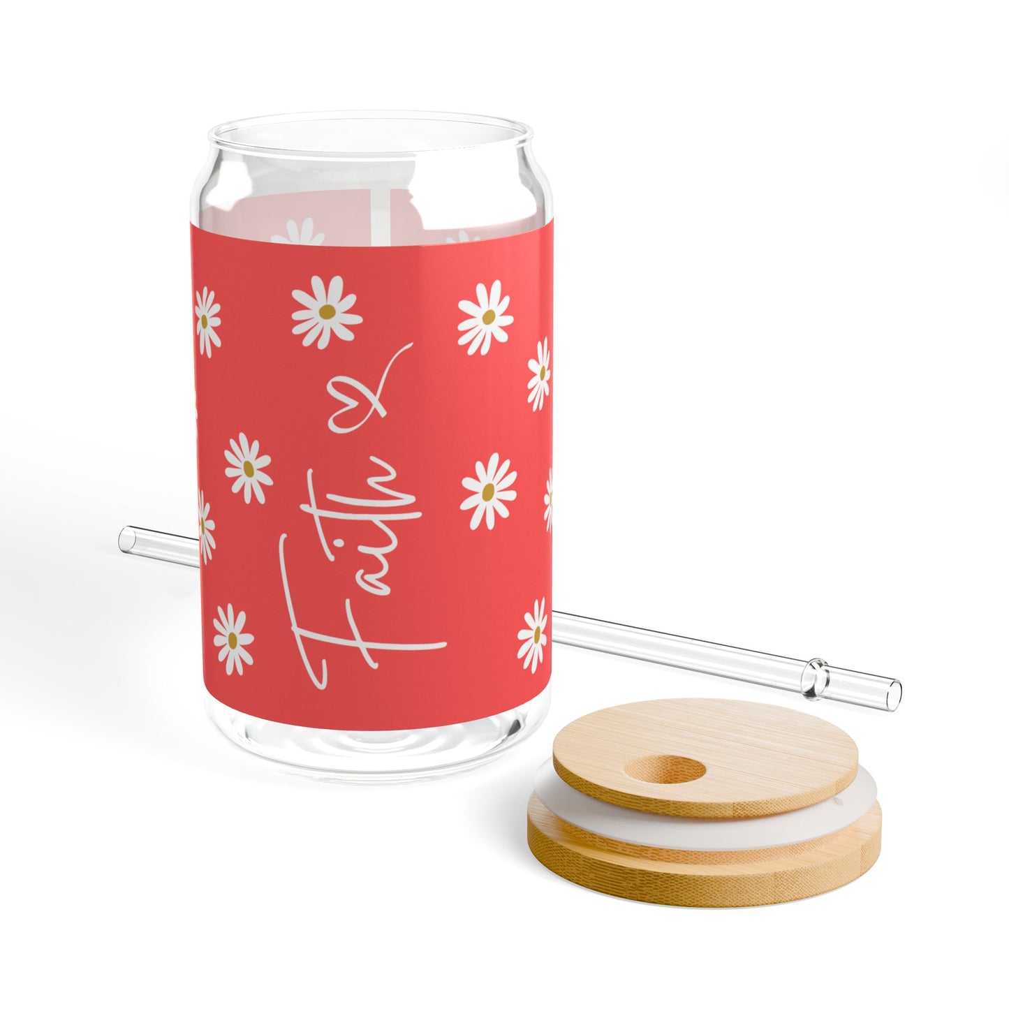 Floral Sipper Glass, 16oz | Eco-Friendly Drinkware for Summer Parties, Garden Gatherings, Picnics, Gifts for Her