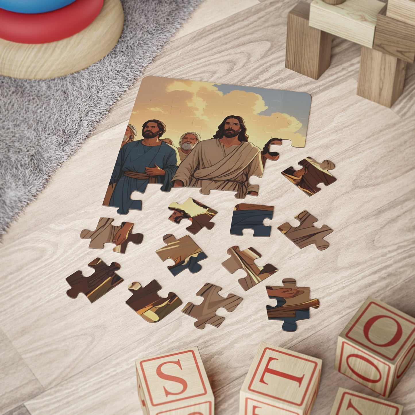 Kids' Jesus Puzzle, Christian Gift, Educational Toy, Bible Story Learning, Family Activity