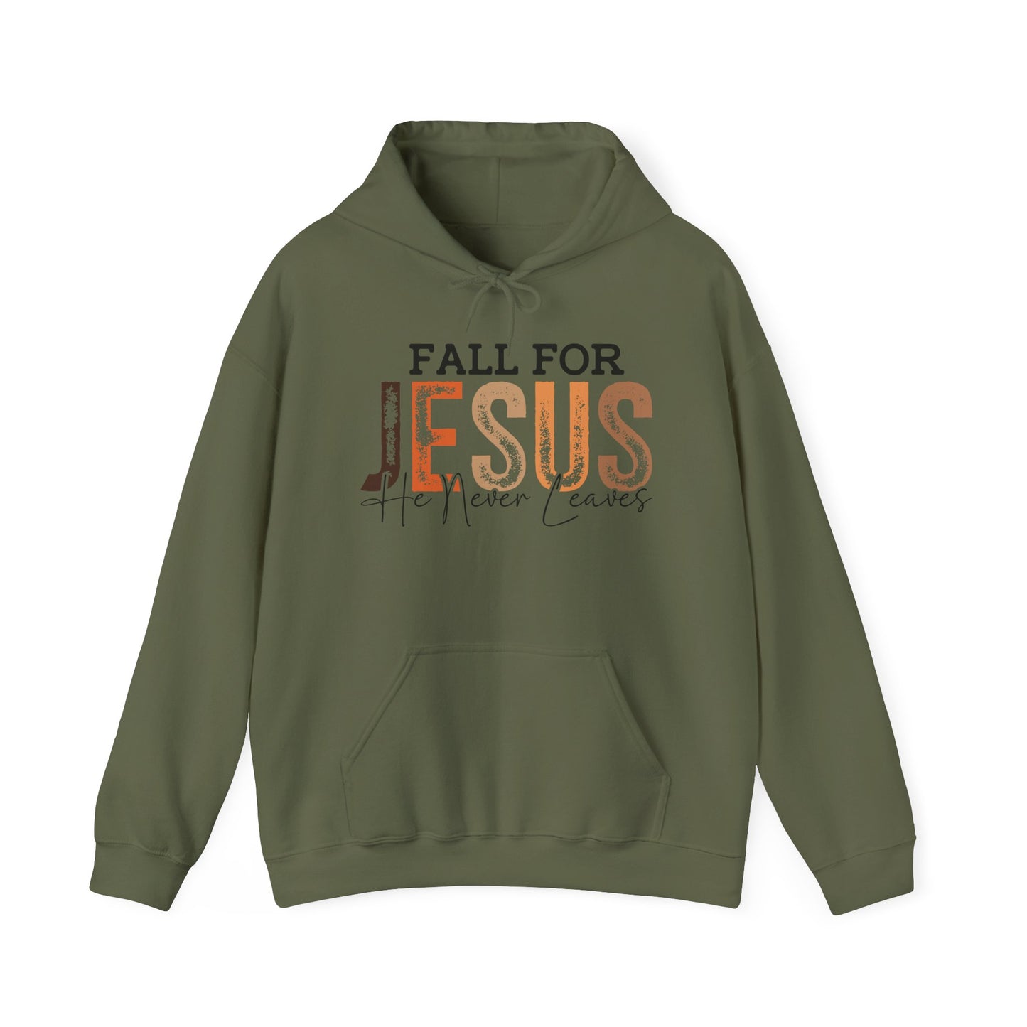 Fall for Jesus Hooded Sweatshirt, Cozy Religious Hoodie, Christian Fall Apparel, Faith Gift, Seasonal Sweatshirt