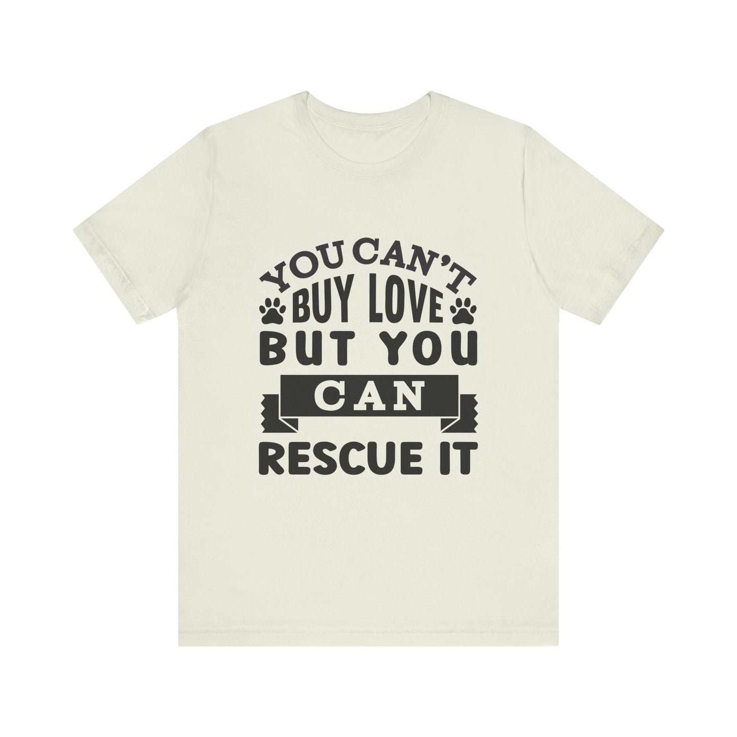 Rescue Love Tee | Unisex Jersey Short Sleeve T-Shirt, Animal Lover Gift, Pet Rescue Shirt, Adoption Support