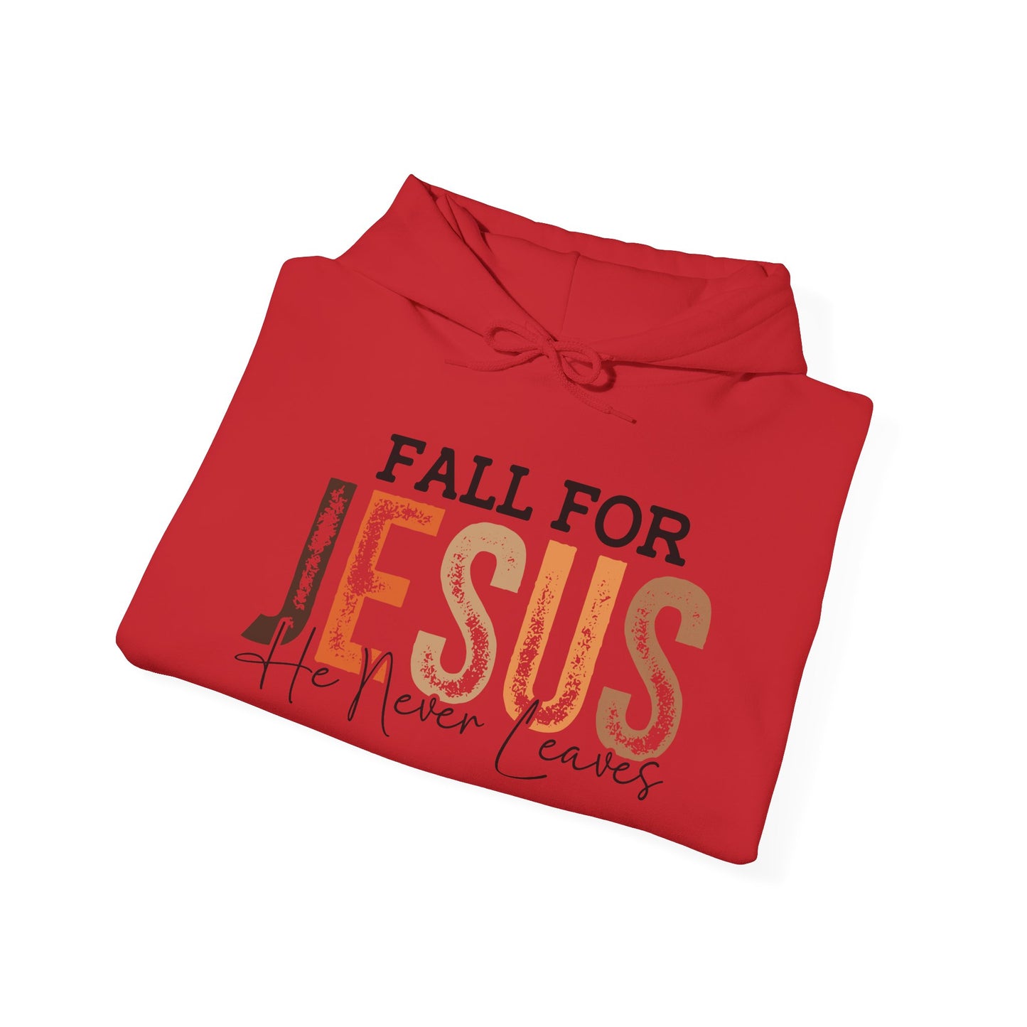 Fall for Jesus Hooded Sweatshirt, Cozy Religious Hoodie, Christian Fall Apparel, Faith Gift, Seasonal Sweatshirt