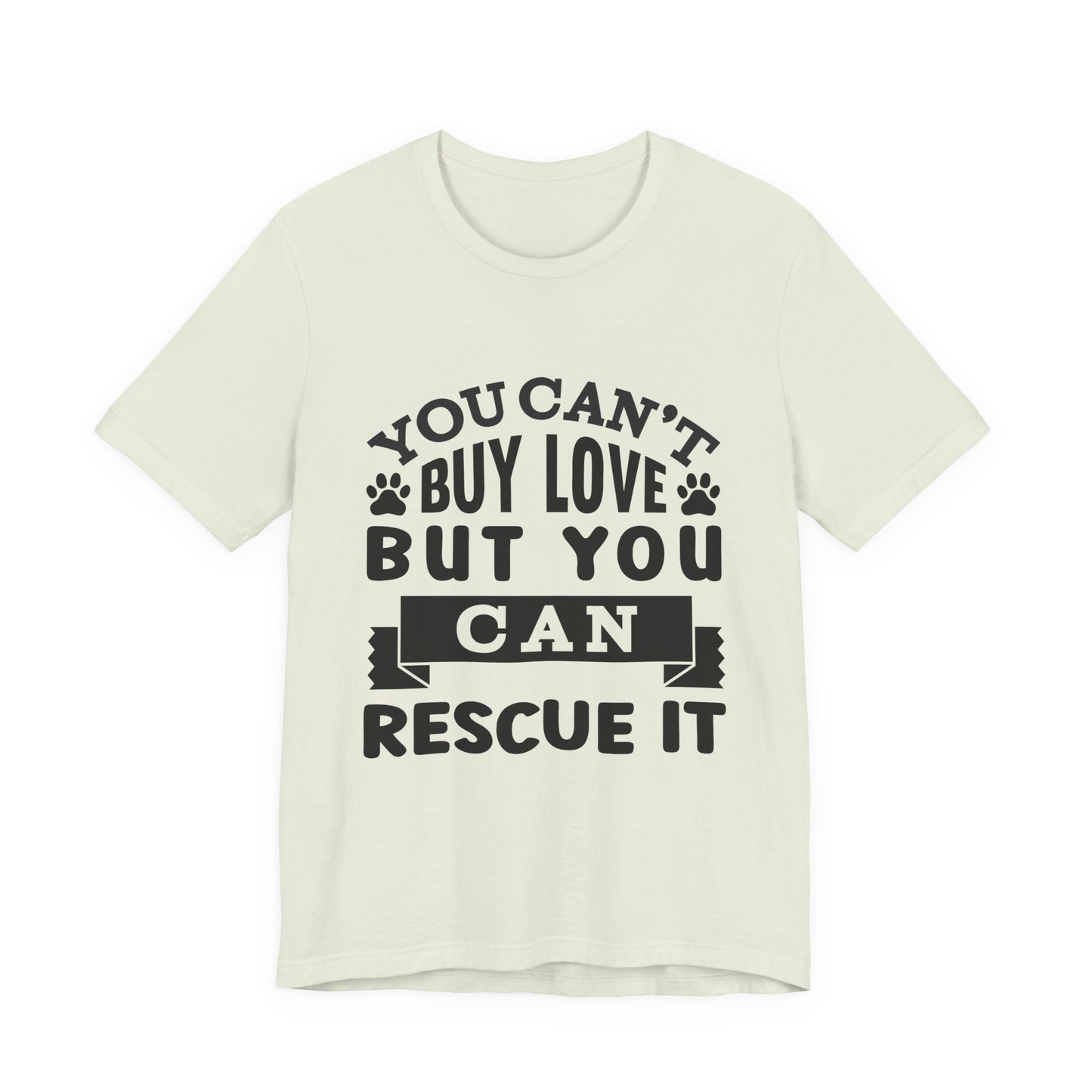 Rescue Love Tee | Unisex Jersey Short Sleeve T-Shirt, Animal Lover Gift, Pet Rescue Shirt, Adoption Support