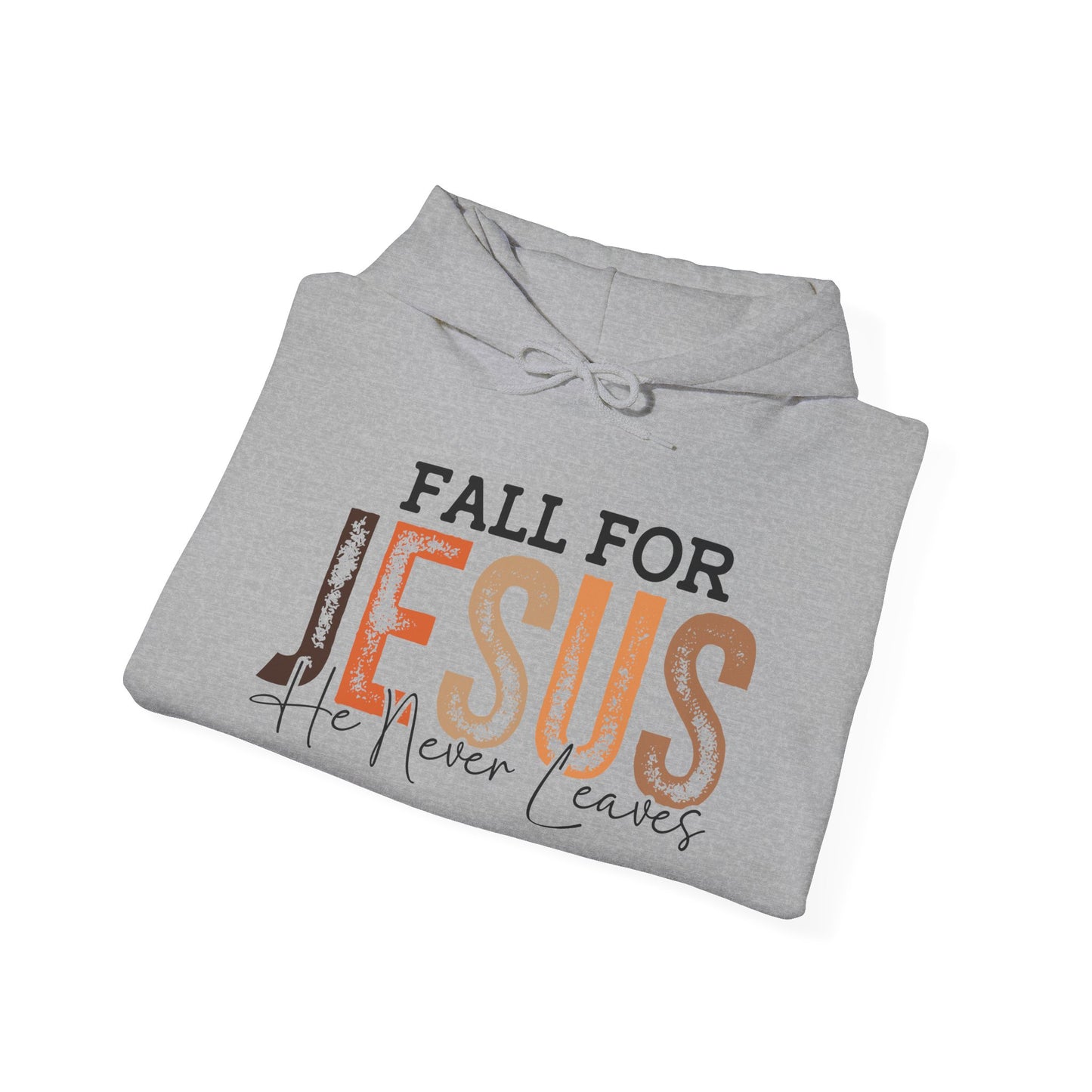 Fall for Jesus Hooded Sweatshirt, Cozy Religious Hoodie, Christian Fall Apparel, Faith Gift, Seasonal Sweatshirt