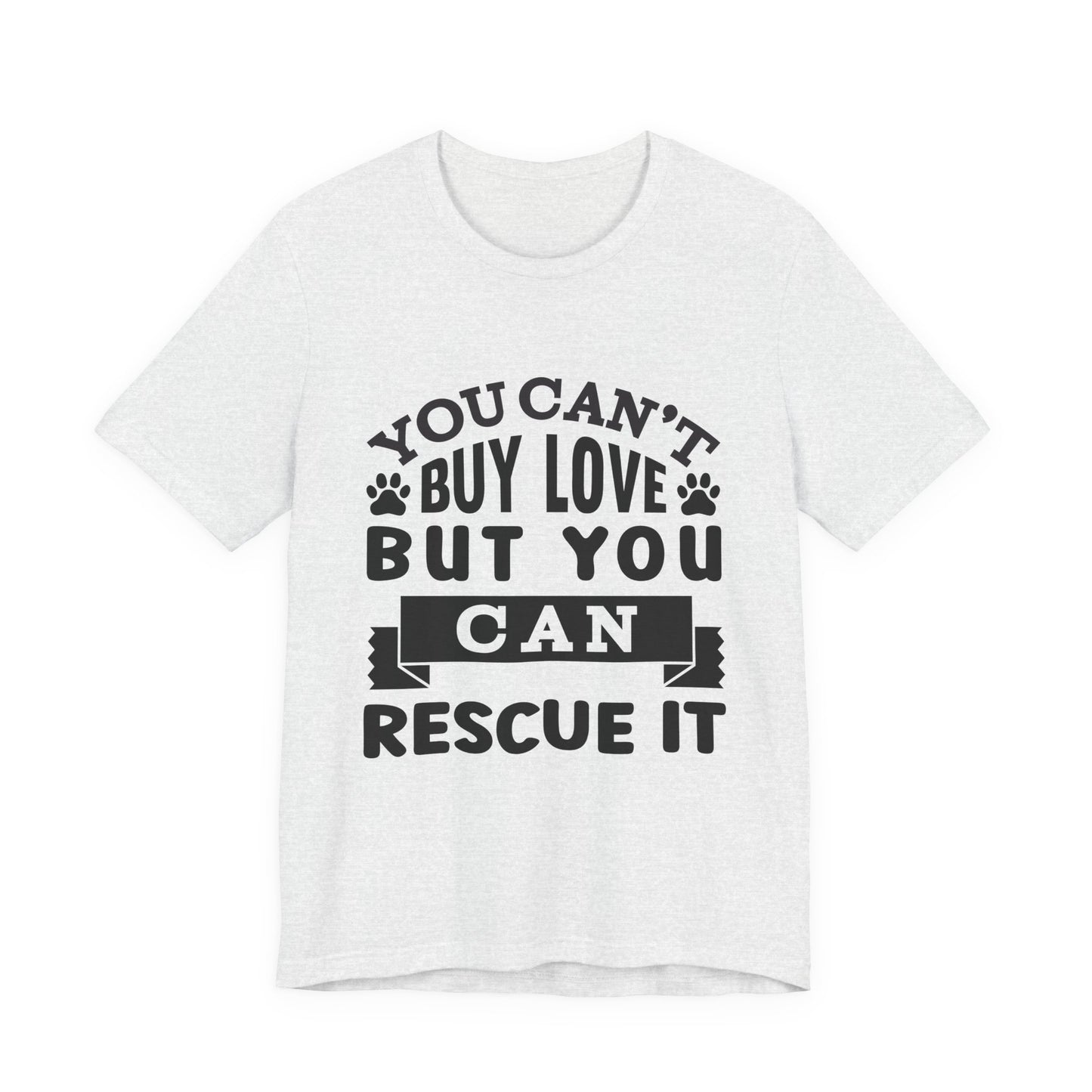 Rescue Love Tee | Unisex Jersey Short Sleeve T-Shirt, Animal Lover Gift, Pet Rescue Shirt, Adoption Support