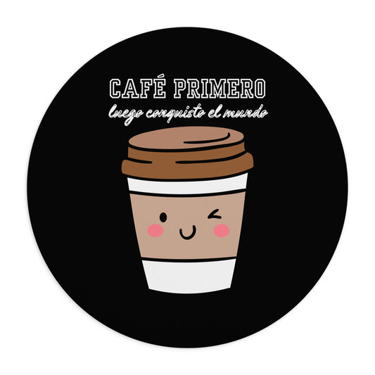 Coffee Lover Mouse Pad, Cute Coffee Mug Design, Office Desk Decor, Gift for Baristas, Work from Home Essentials