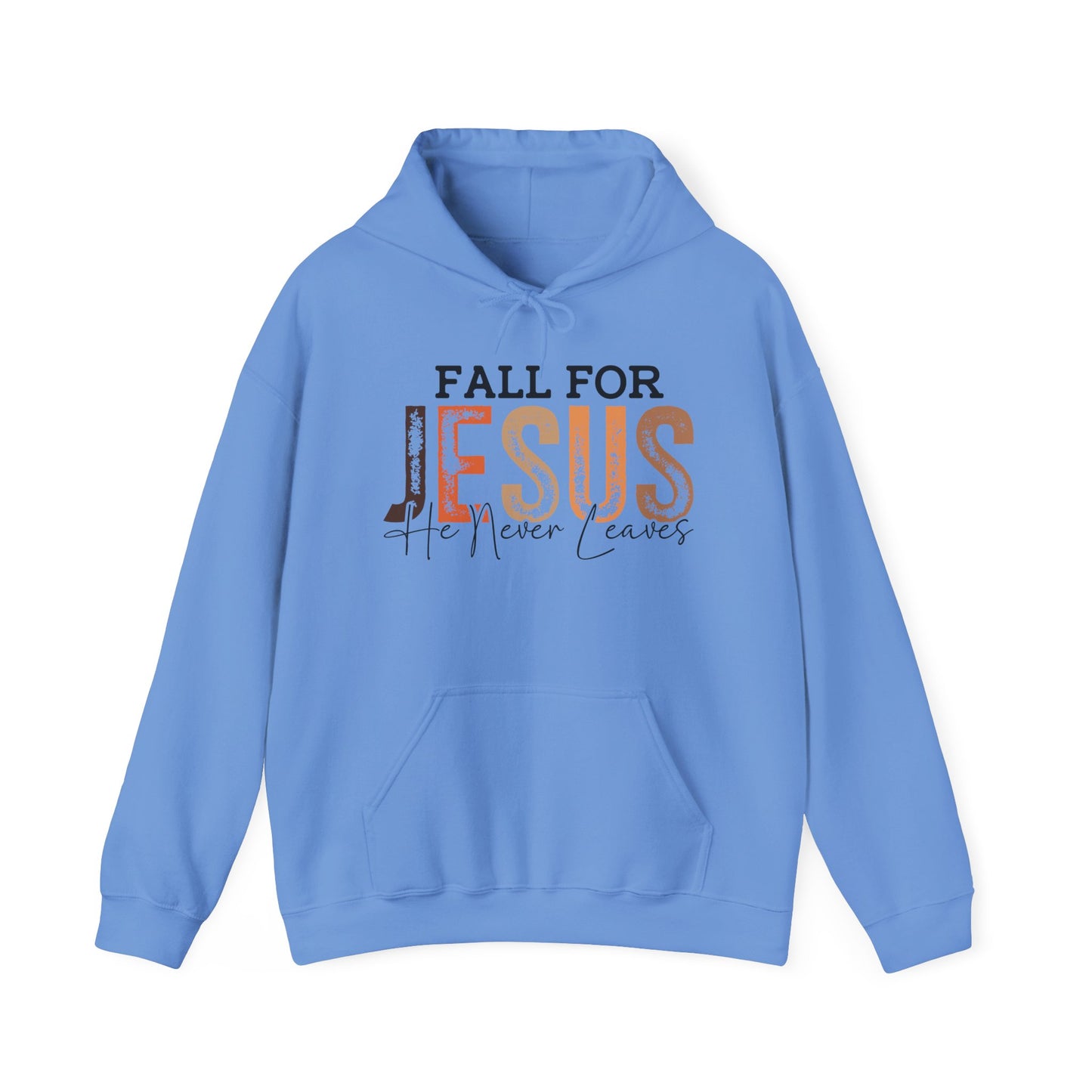 Fall for Jesus Hooded Sweatshirt, Cozy Religious Hoodie, Christian Fall Apparel, Faith Gift, Seasonal Sweatshirt