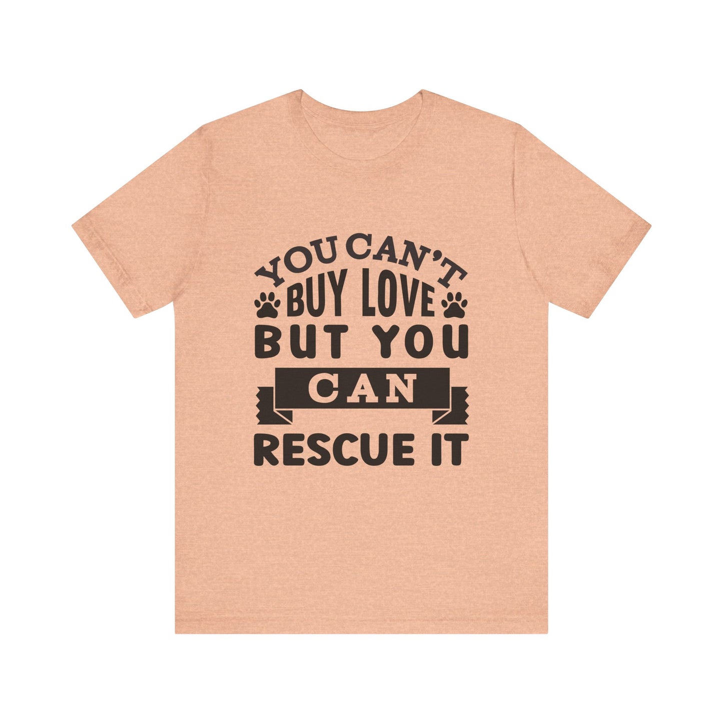 Rescue Love Tee | Unisex Jersey Short Sleeve T-Shirt, Animal Lover Gift, Pet Rescue Shirt, Adoption Support