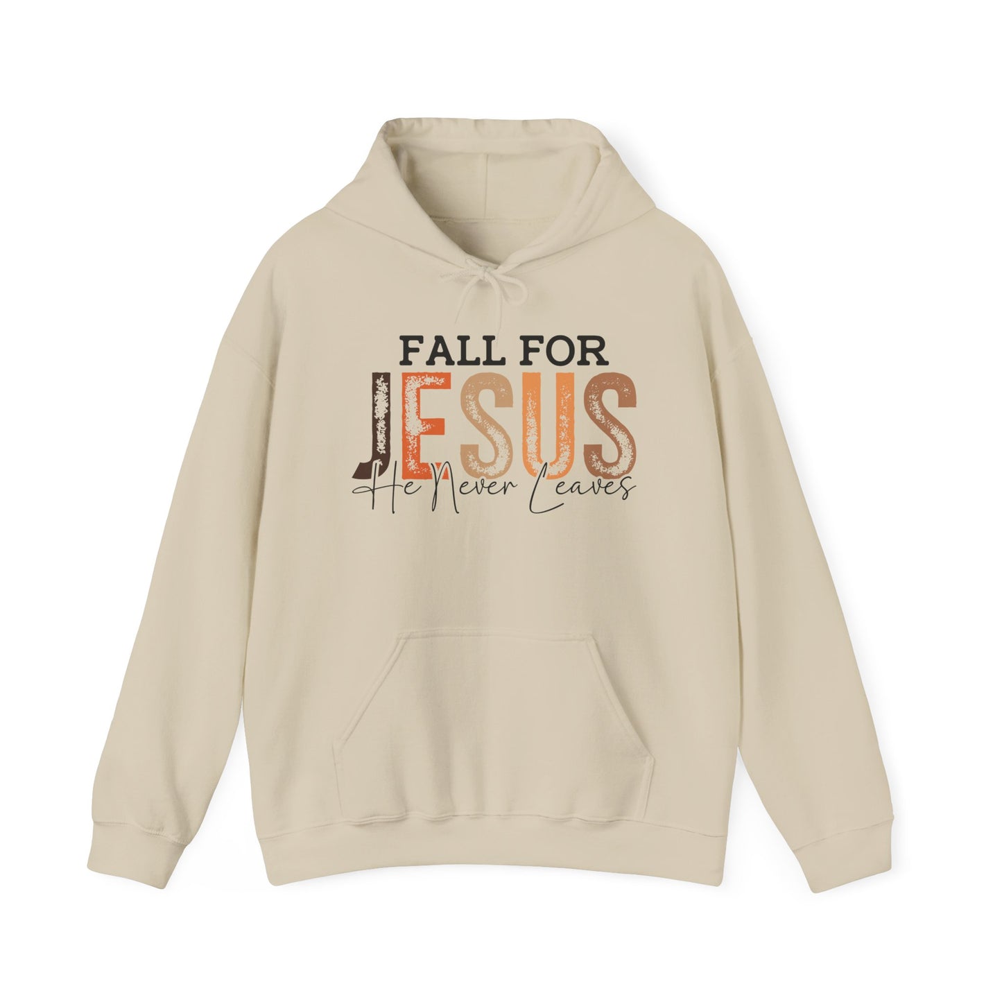 Fall for Jesus Hooded Sweatshirt, Cozy Religious Hoodie, Christian Fall Apparel, Faith Gift, Seasonal Sweatshirt