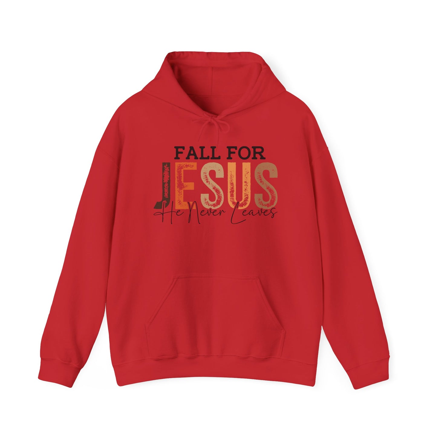 Fall for Jesus Hooded Sweatshirt, Cozy Religious Hoodie, Christian Fall Apparel, Faith Gift, Seasonal Sweatshirt