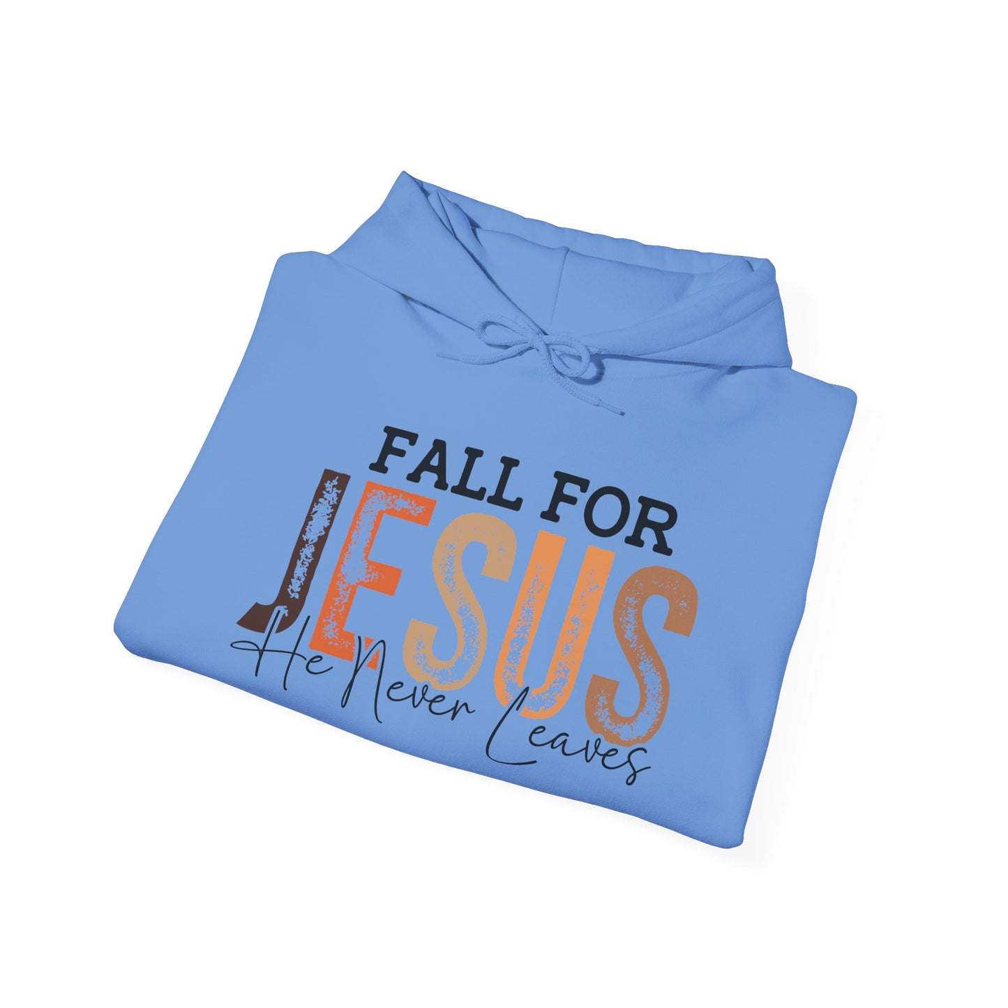 Fall for Jesus Hooded Sweatshirt, Cozy Religious Hoodie, Christian Fall Apparel, Faith Gift, Seasonal Sweatshirt