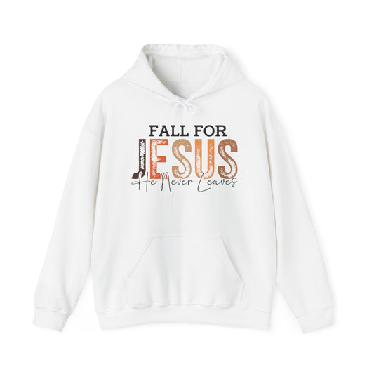 Fall for Jesus Hooded Sweatshirt, Cozy Religious Hoodie, Christian Fall Apparel, Faith Gift, Seasonal Sweatshirt