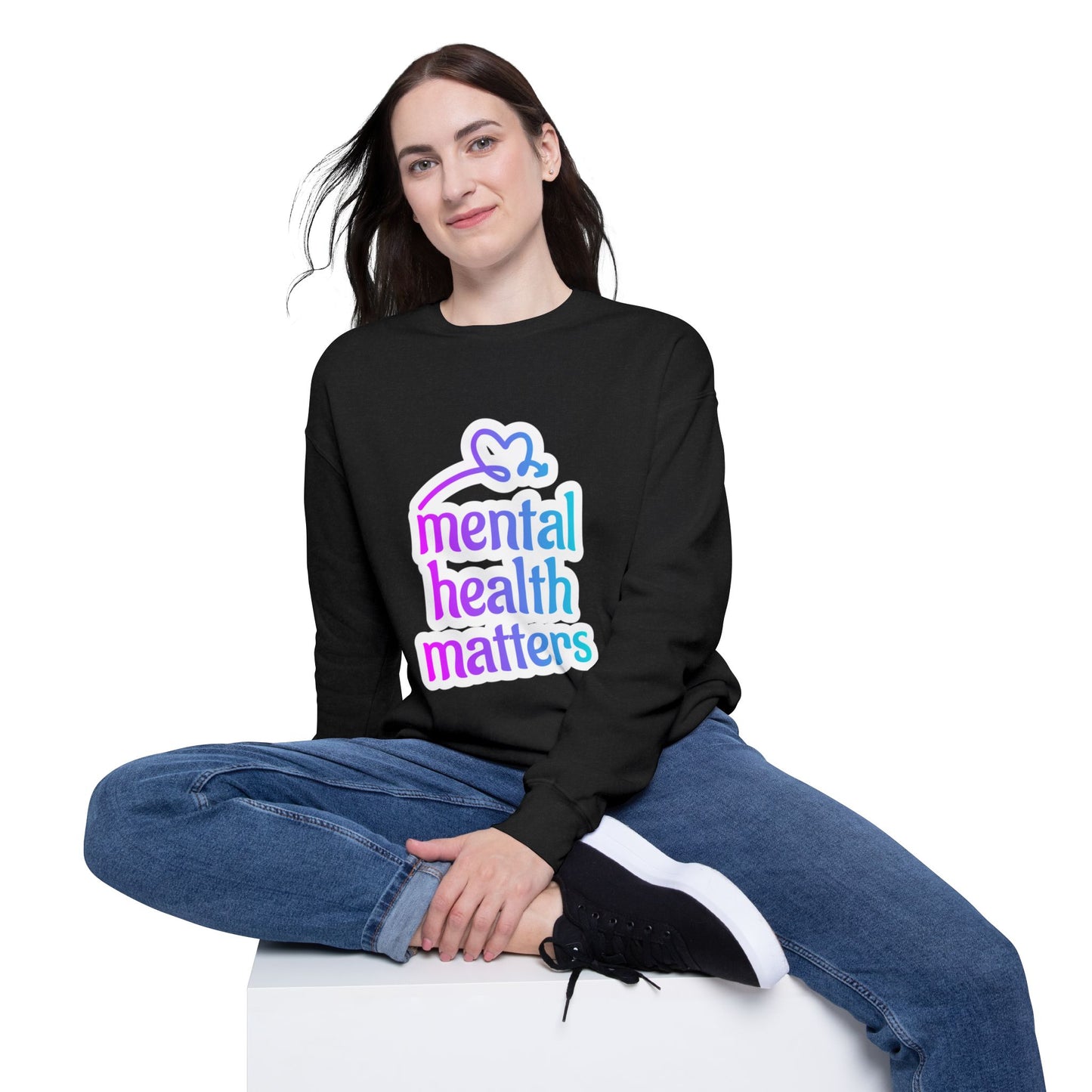 Mental Health Matters Unisex Drop Shoulder Sweatshirt, Comfortable Sweatshirt, Inspirational Apparel, Self-Care Gift, Mental Health [...]