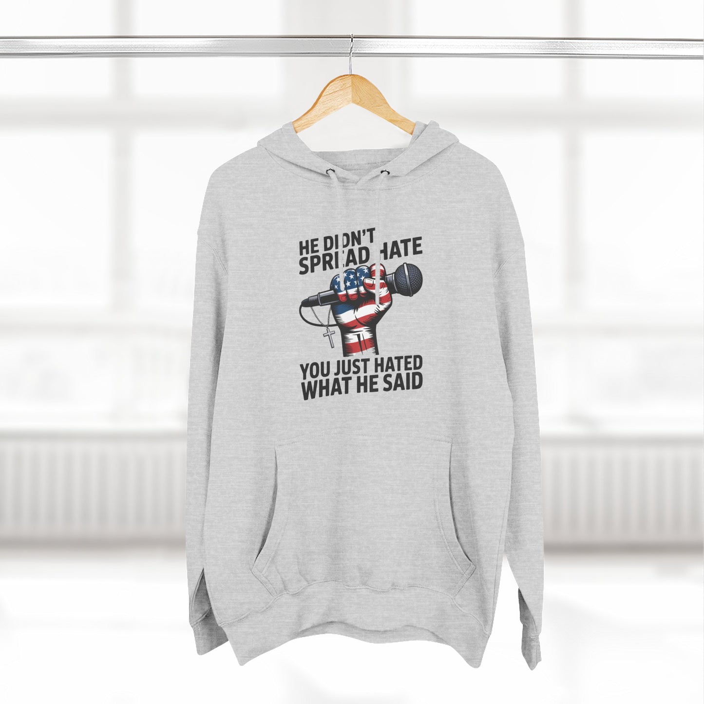 Patriotic Fleece Hoodie - Empowering Message, Cozy Comfort, Great for Casual Outings, Gift for Activists, Perfect for Independence [...]