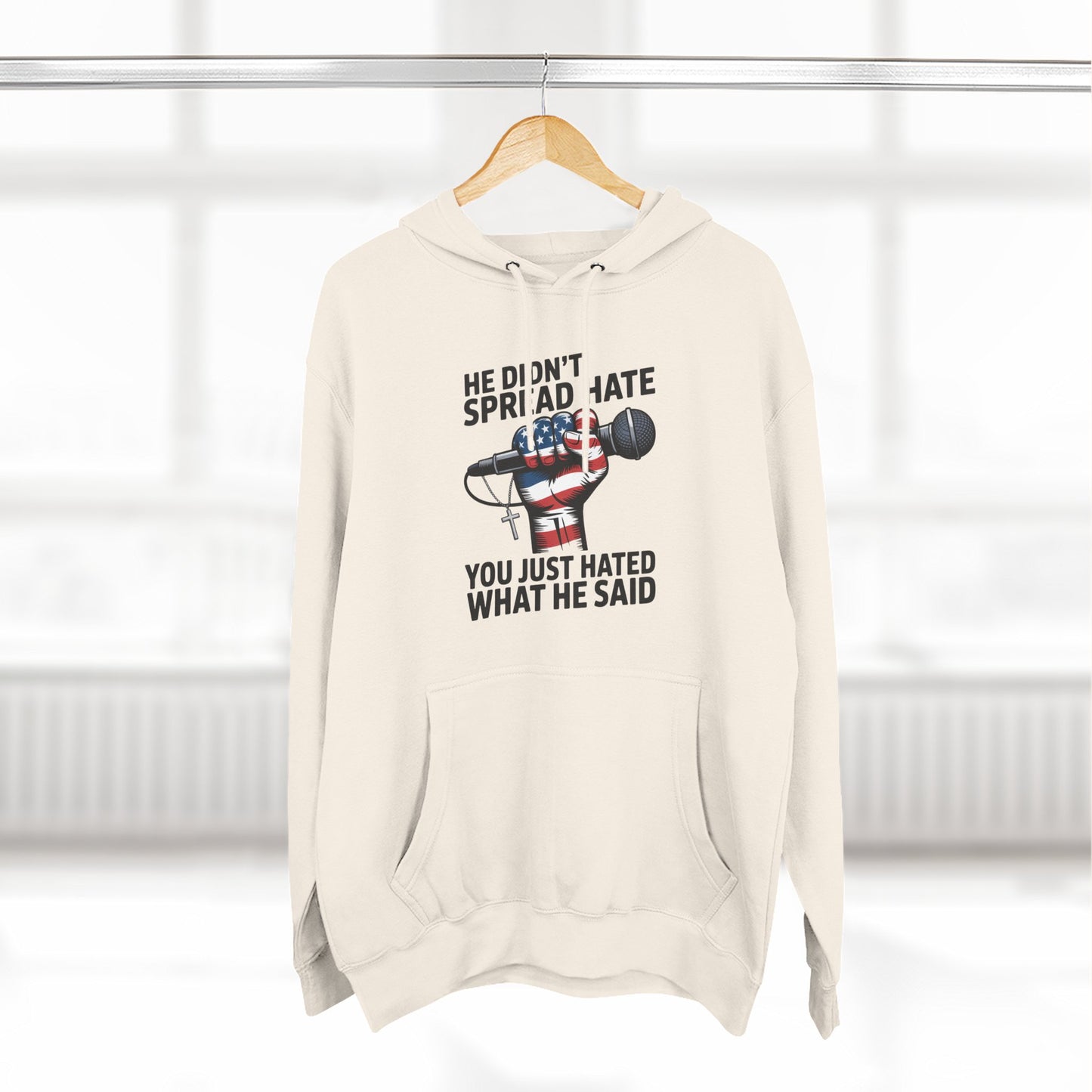 Patriotic Fleece Hoodie - Empowering Message, Cozy Comfort, Great for Casual Outings, Gift for Activists, Perfect for Independence [...]
