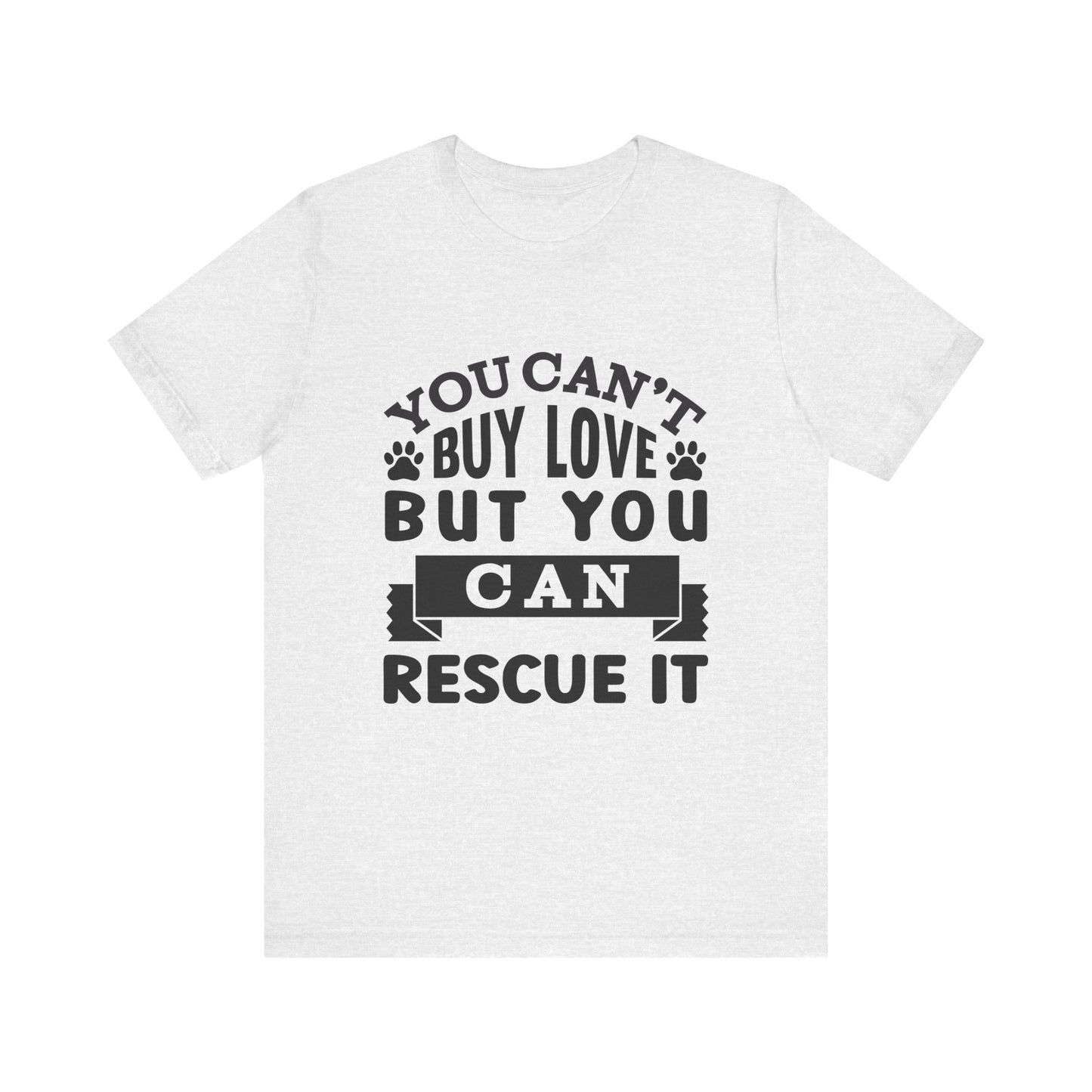 Rescue Love Tee | Unisex Jersey Short Sleeve T-Shirt, Animal Lover Gift, Pet Rescue Shirt, Adoption Support