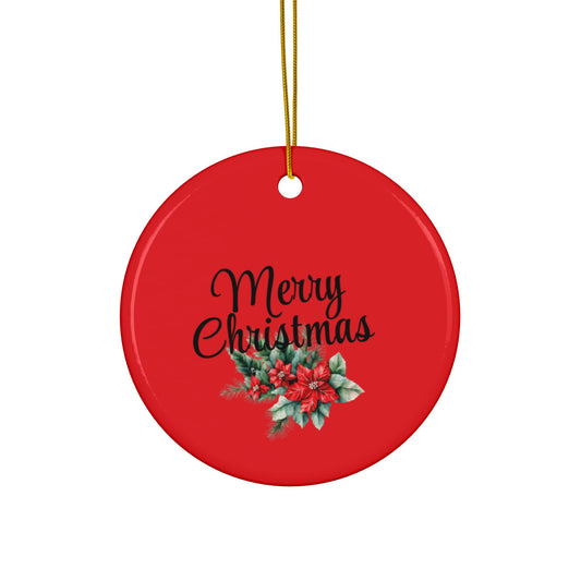 Festive Ceramic Ornaments, Merry Christmas Decorations, Holiday Tree Ornaments, Gift Tags, Double-Sided Decor