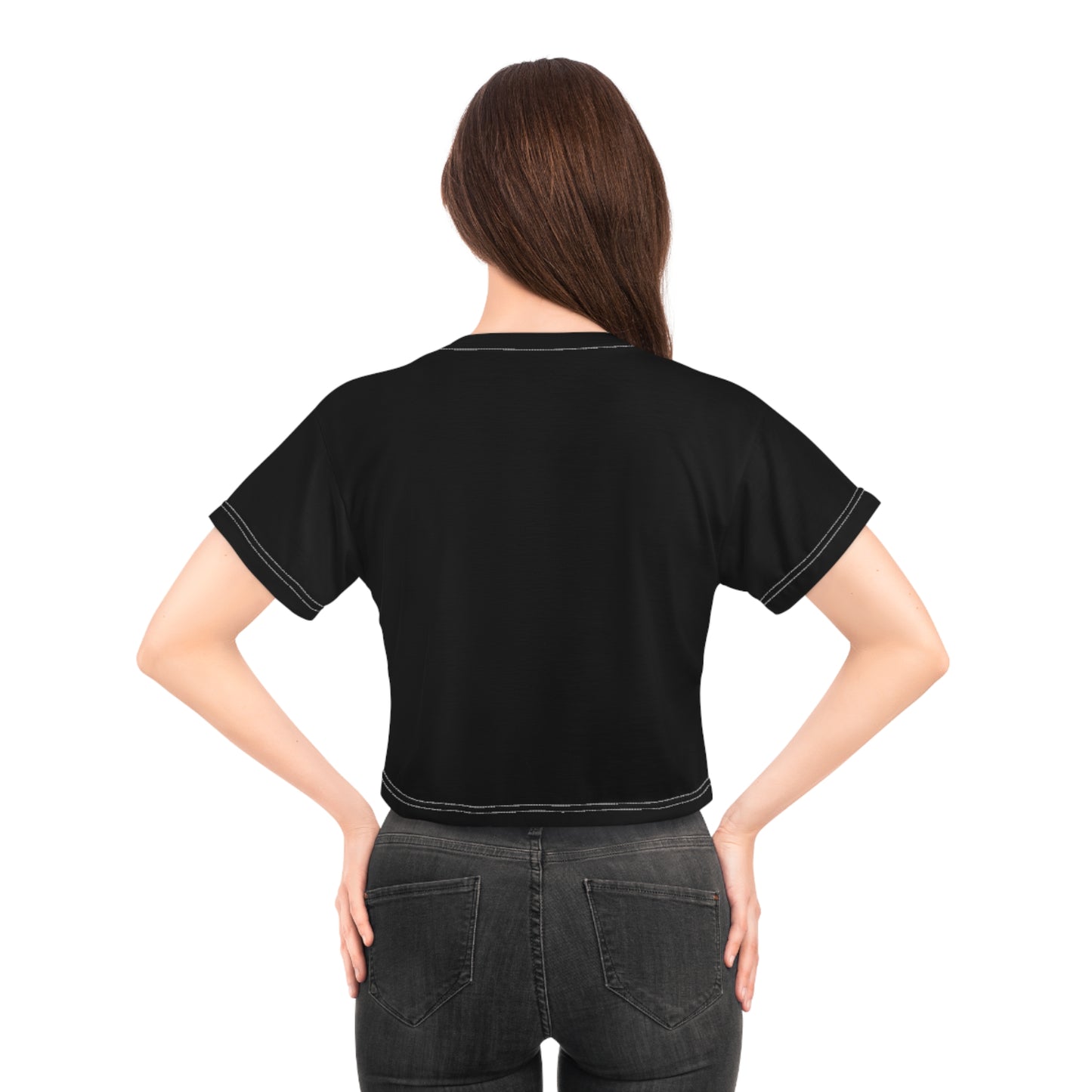 Faith, Hope, and Christmas Love Crop Tee, Holiday Apparel, Festive T-Shirt for Women, Christmas Gift, Casual Wear
