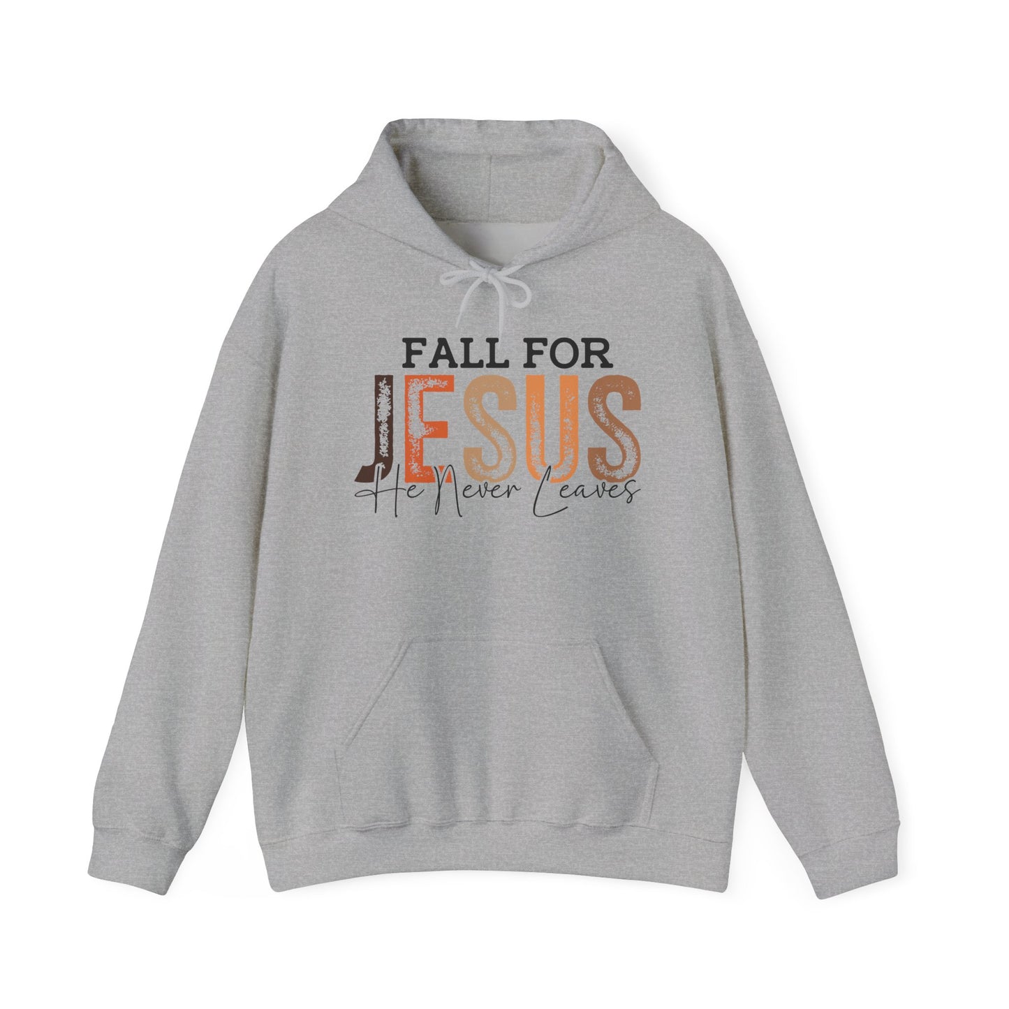 Fall for Jesus Hooded Sweatshirt, Cozy Religious Hoodie, Christian Fall Apparel, Faith Gift, Seasonal Sweatshirt