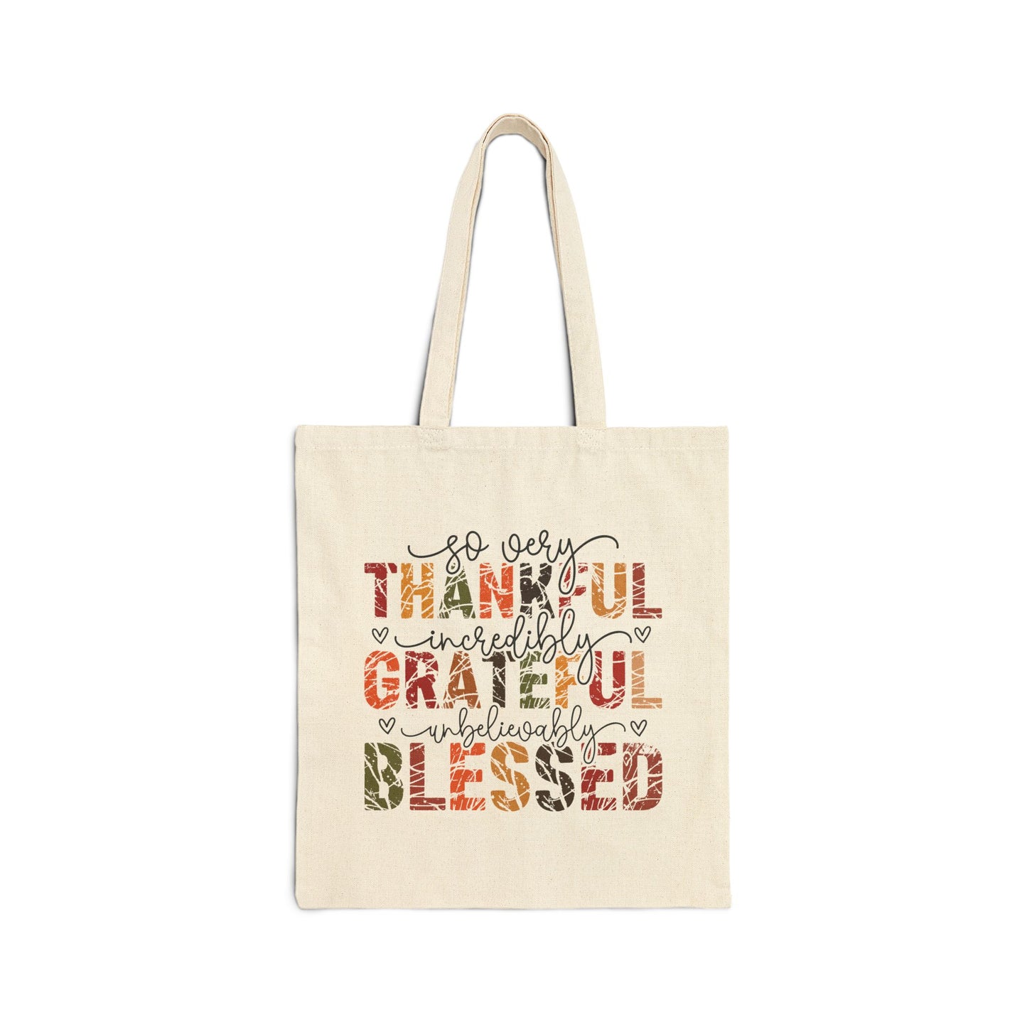 Grateful Blessings Tote Bag | Eco-Friendly Canvas Bag for Shopping, Gifts, Holidays, Everyday Use