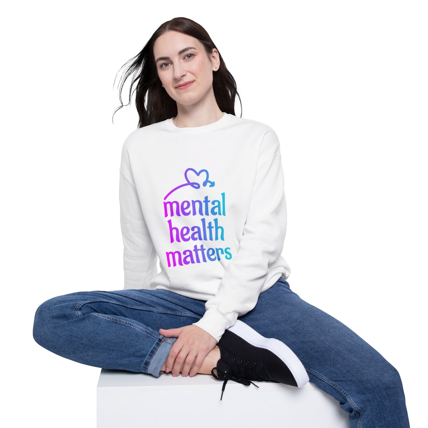 Mental Health Matters Unisex Drop Shoulder Sweatshirt, Comfortable Sweatshirt, Inspirational Apparel, Self-Care Gift, Mental Health [...]