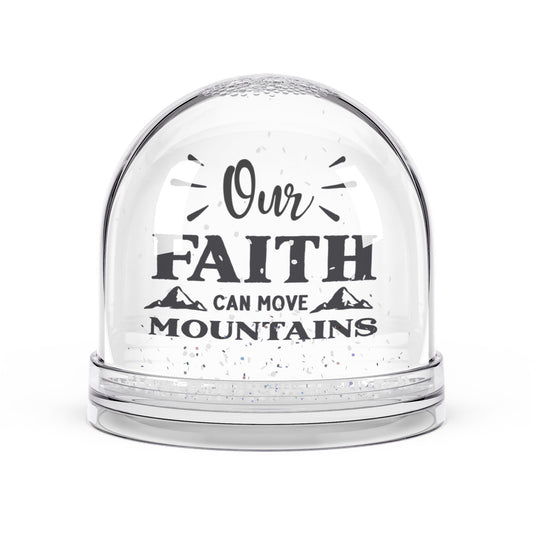 Christmas Snow Globe Decoration, Holiday Home Decor, Religious Gift, Winter Ornament, Family Keepsake