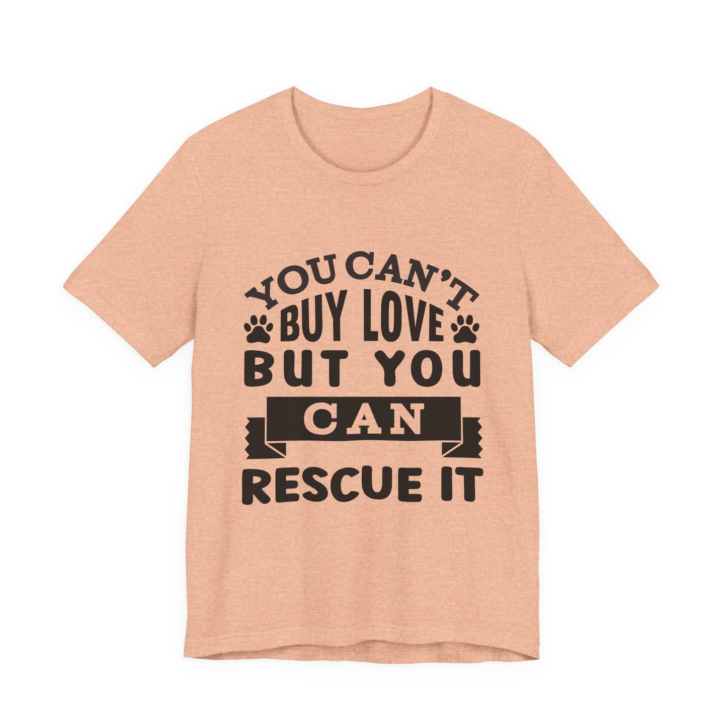 Rescue Love Tee | Unisex Jersey Short Sleeve T-Shirt, Animal Lover Gift, Pet Rescue Shirt, Adoption Support