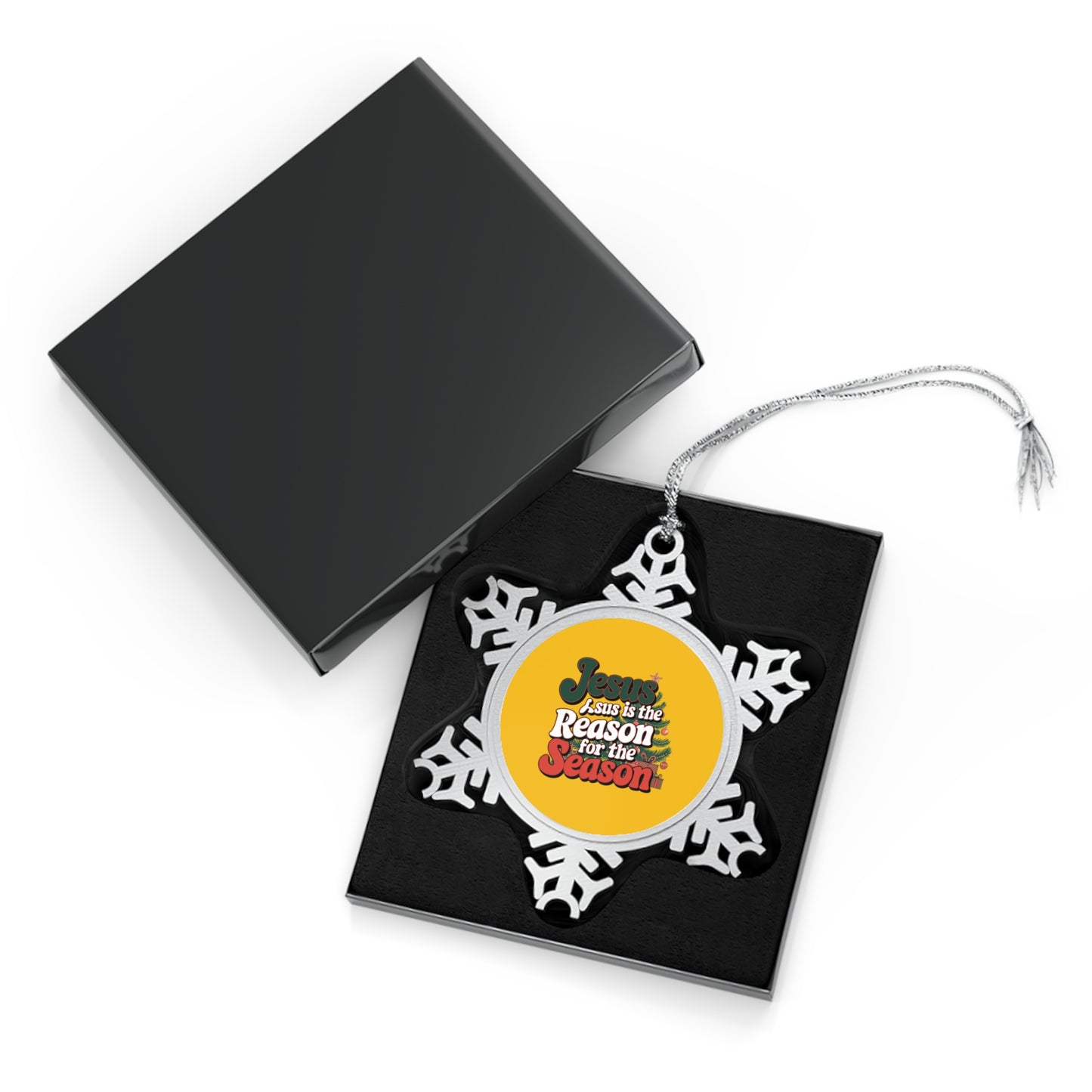 Pewter Snowflake Ornament | Holiday Decoration, Christmas Gift, Winter Decor, Jesus Is The Reason for the Season, Memory Keepsake, [...]
