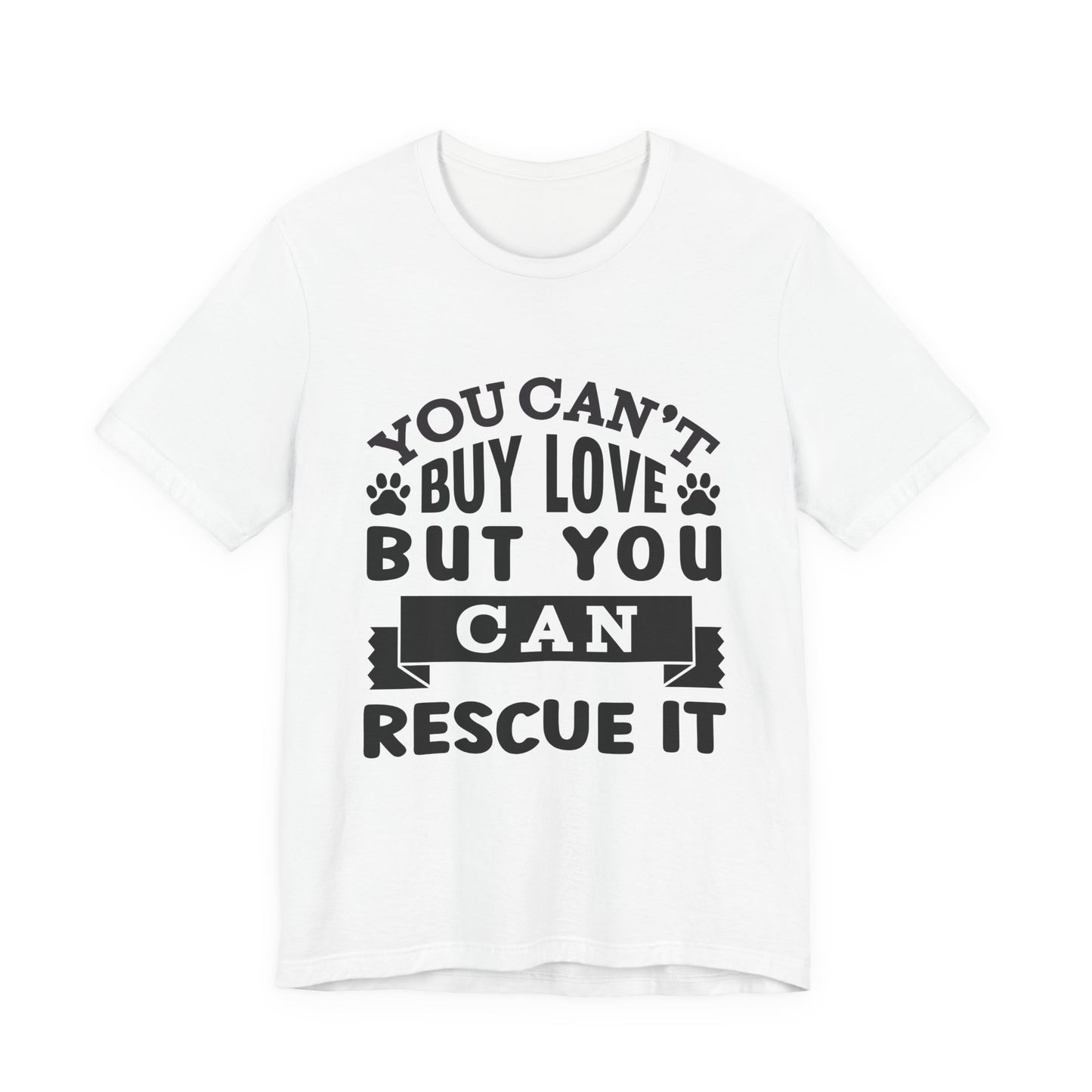 Rescue Love Tee | Unisex Jersey Short Sleeve T-Shirt, Animal Lover Gift, Pet Rescue Shirt, Adoption Support