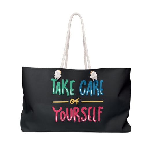 Self-Care Weekend Bag, Stylish Carryall, Beach Tote, Travel Bag, Gift for Her, Wellness Accessory