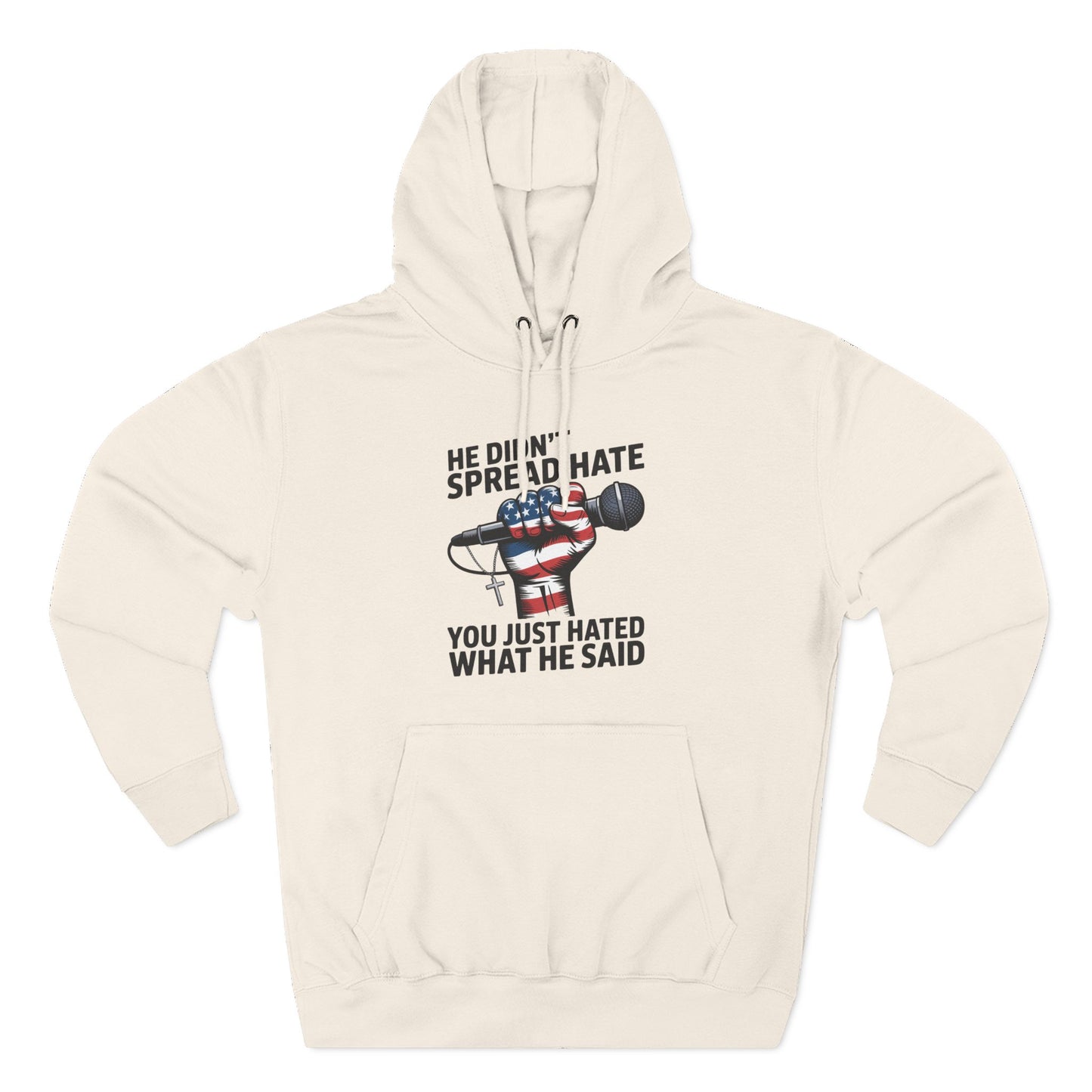 Patriotic Fleece Hoodie - Empowering Message, Cozy Comfort, Great for Casual Outings, Gift for Activists, Perfect for Independence [...]