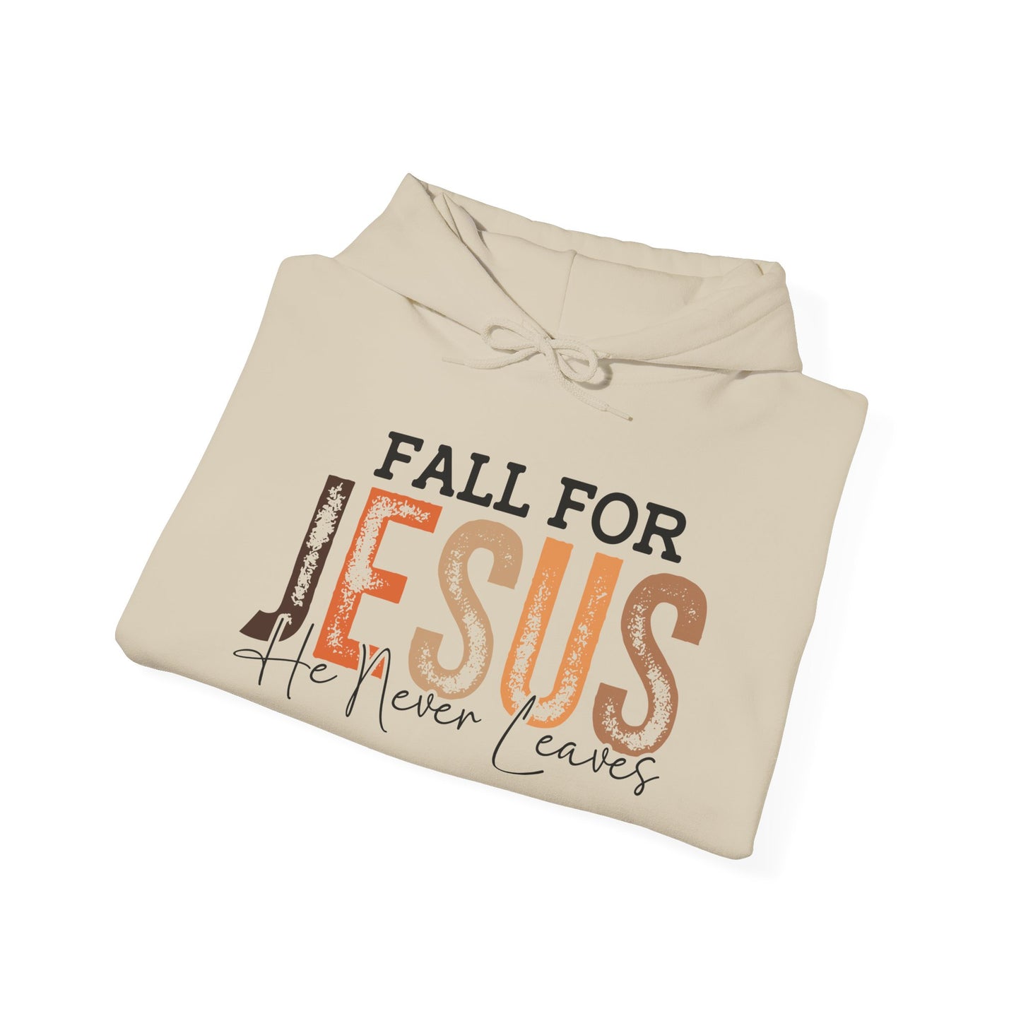 Fall for Jesus Hooded Sweatshirt, Cozy Religious Hoodie, Christian Fall Apparel, Faith Gift, Seasonal Sweatshirt