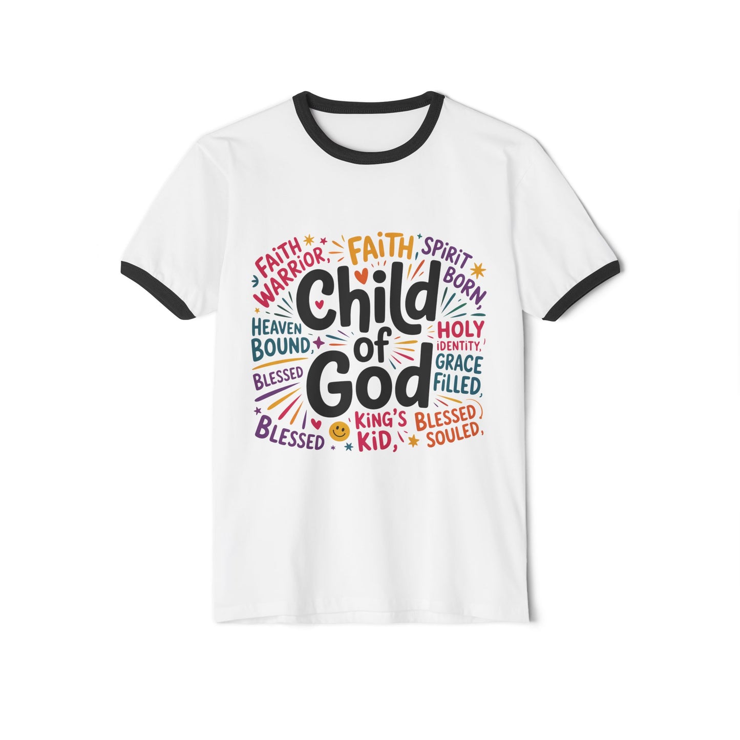 Child of God Unisex Ringer T-Shirt, Faith Shirt, Spiritual Tee, Christian Apparel, Gift for Religious Holidays